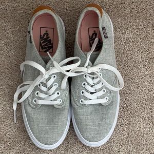 Gray Vans. LIKE NEW: Worn once